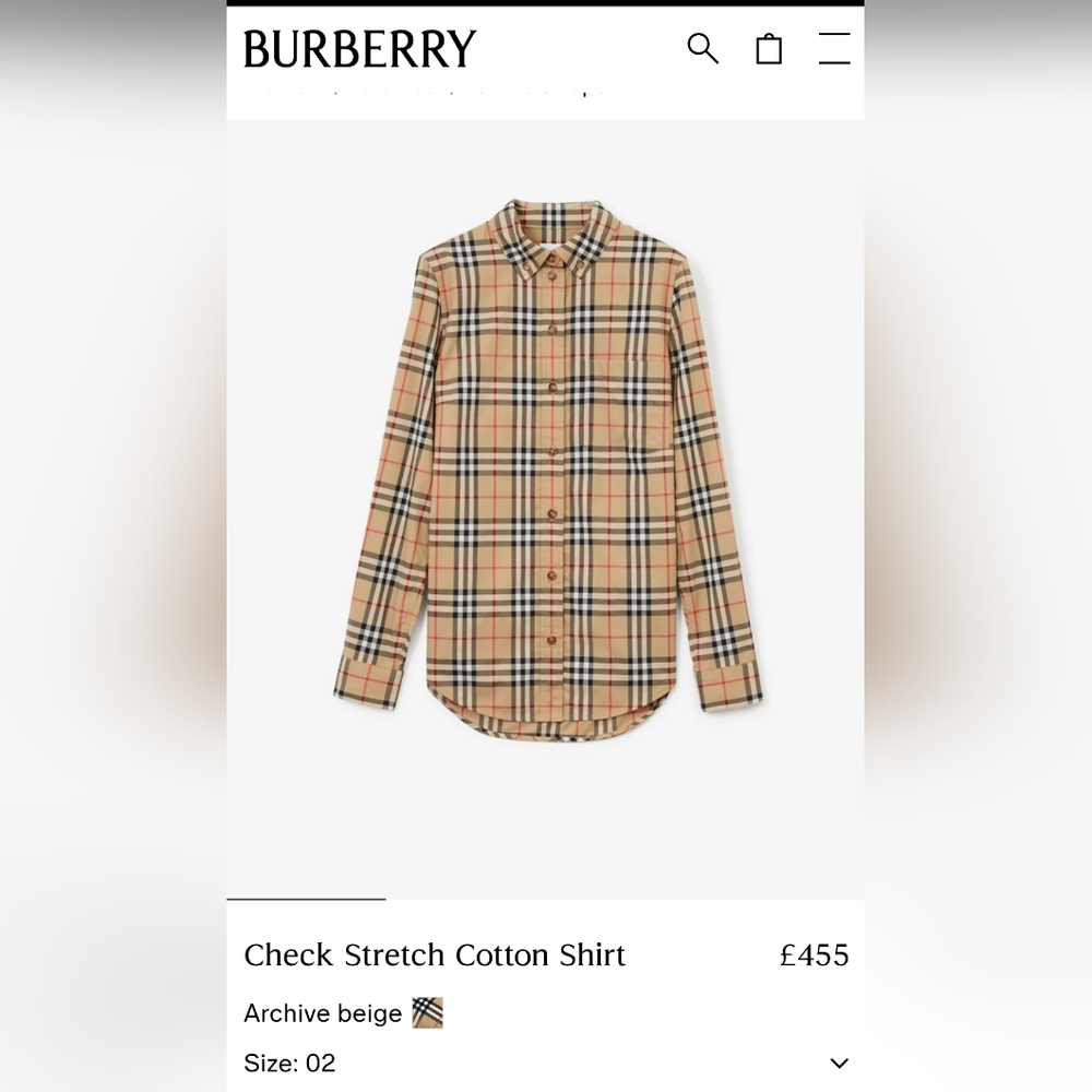 Burberry Check Women's Shirt